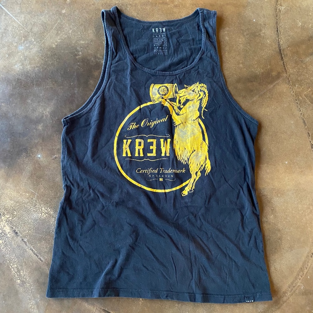 VTG KR3EW Mens Black Tank Top Sleeveless